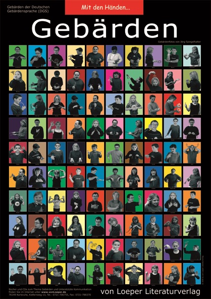 Das Gebärdenposter zzgl. Hülsenversand € 6,90 in DE