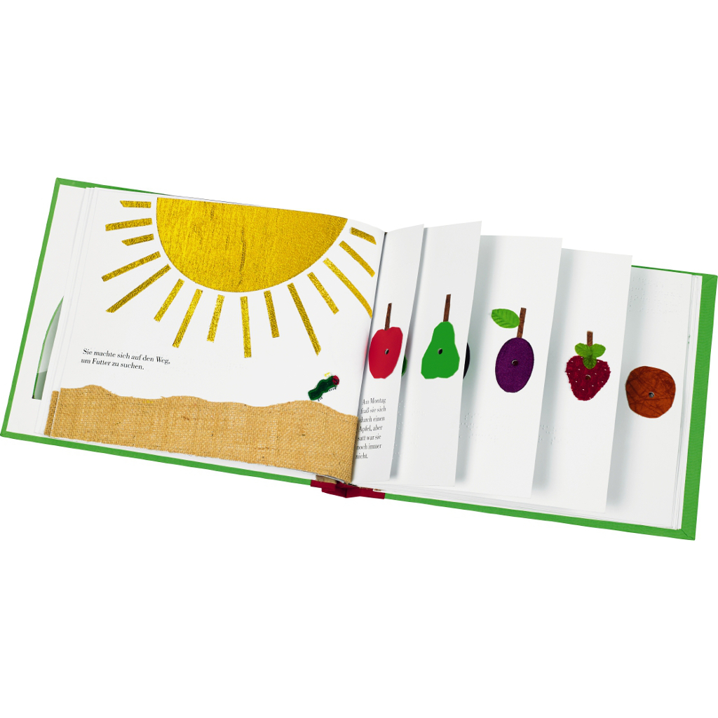 Carle, Die kleine Raupe Nimmersatt - Reliefausgabe mit Brailleschrift bei ARIADNE