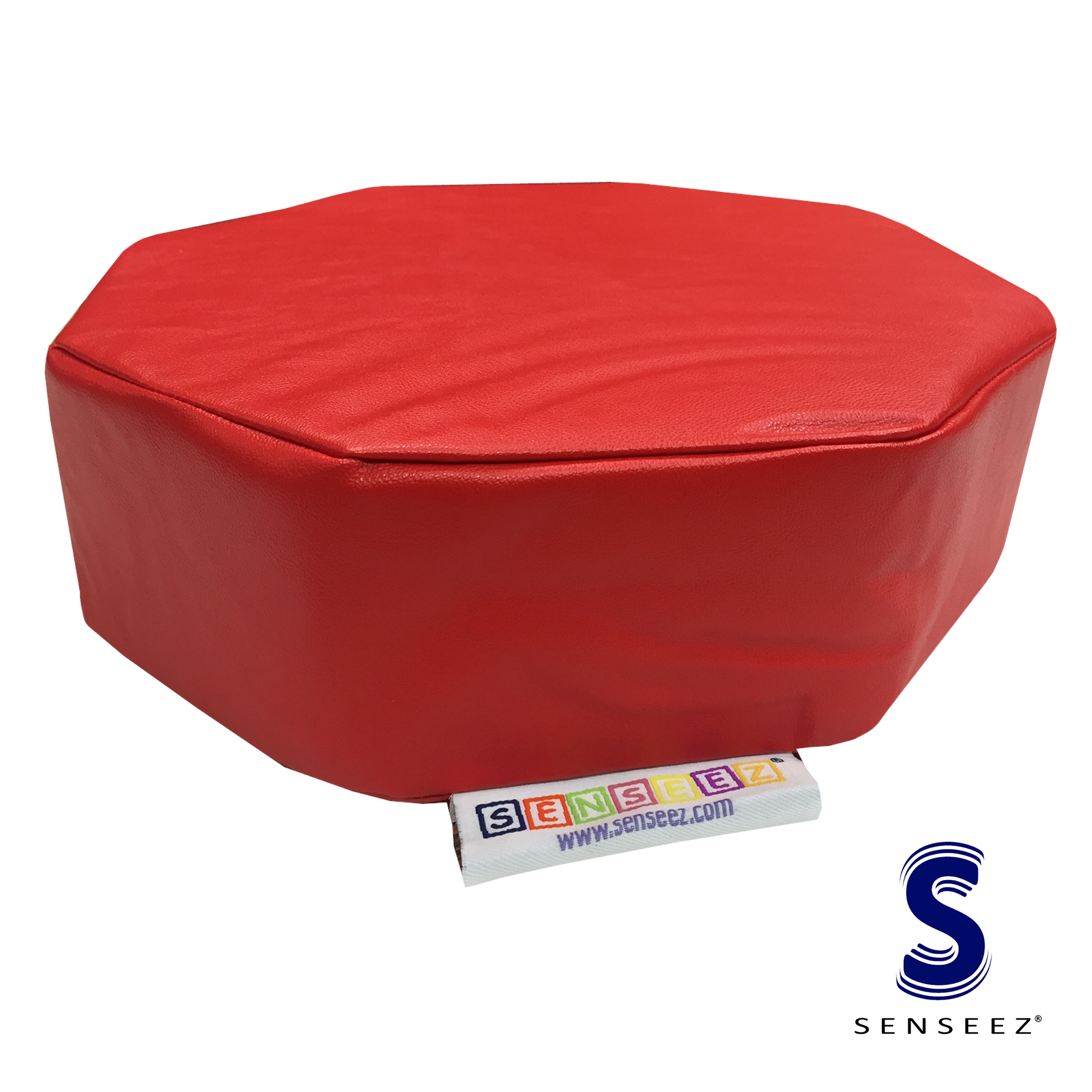 Rotes Octagon - vibrierendes Kissen