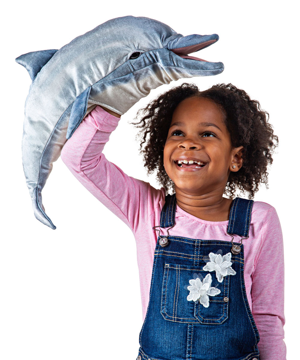 Tönender Delfin Folkmanis Handpuppe bei ARIADNE