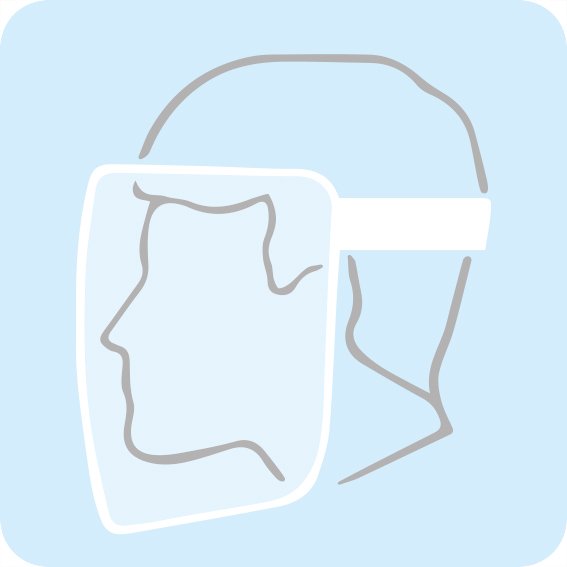 Gesichtsvisier transparent