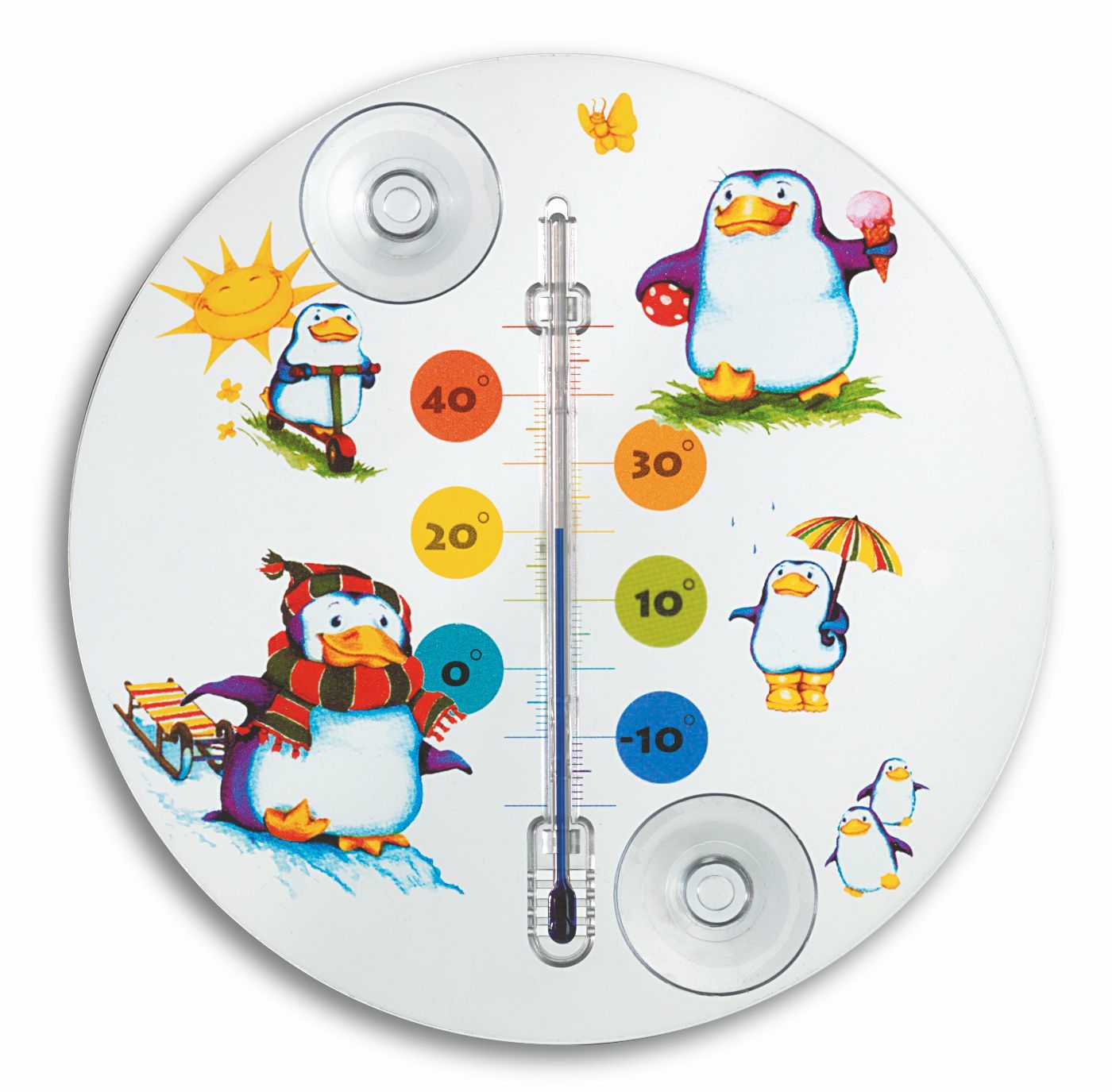 Pinguin  Fensterthermometer