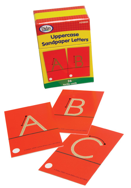 Taktile Buchstabenkarten Großbuchstaben