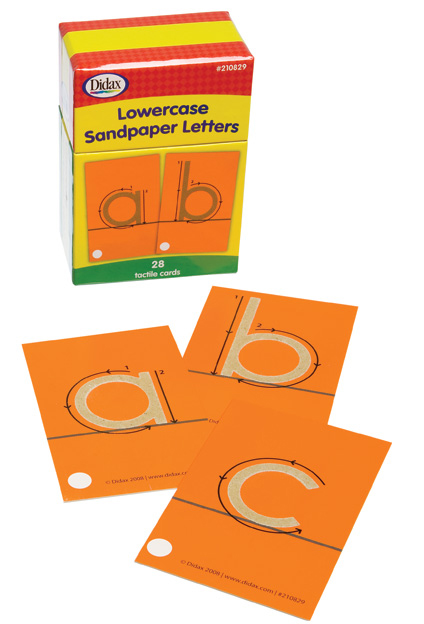 Taktile Buchstabenkarten Kleinbuchstaben