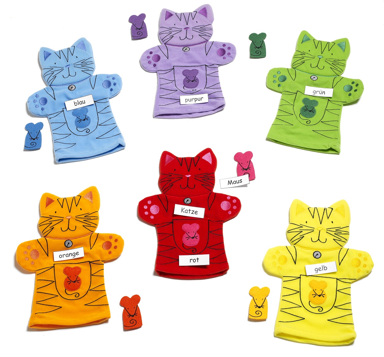 Fingerpüppchen Katz und Maus