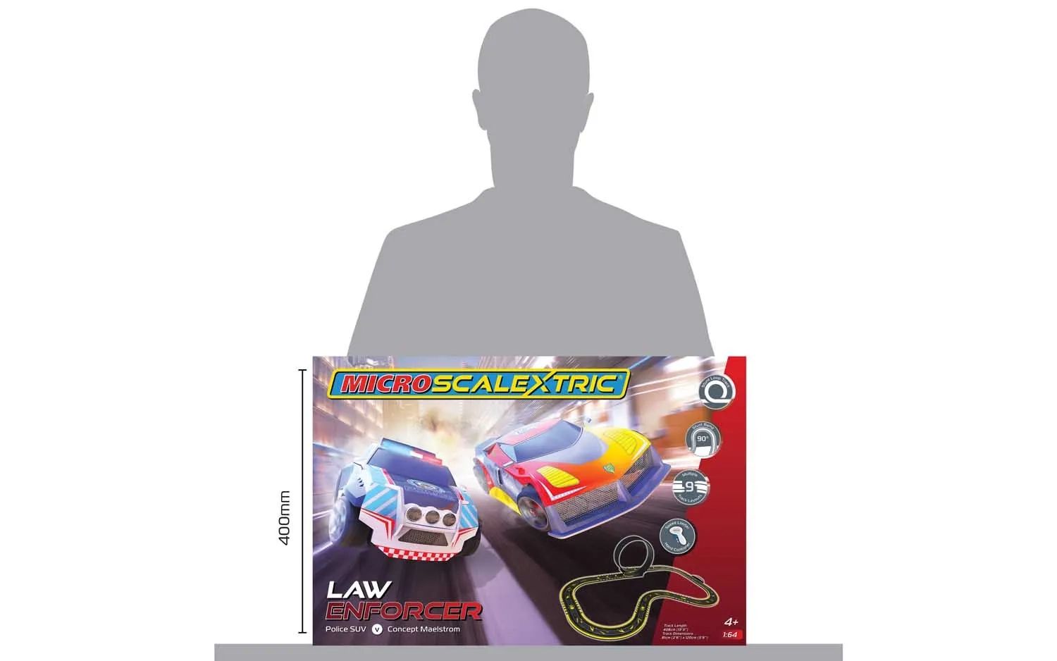 Große Scalextric Autorennbahn - adaptiert bei ARIADNE