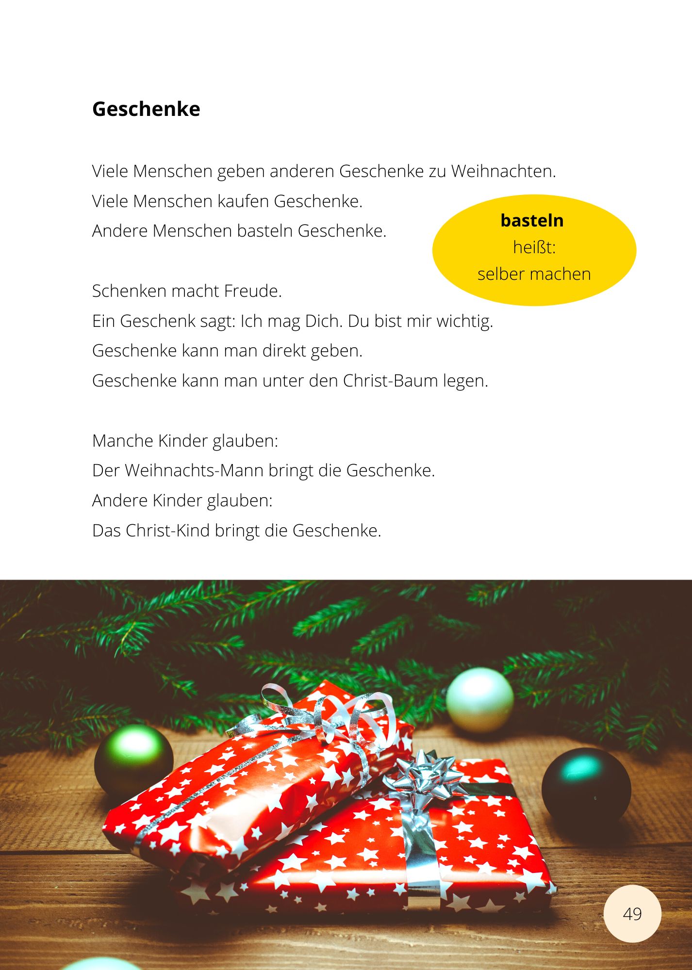 Weihnachten in Leichter Sprache bei ARIADNE