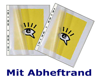 Lamiheft Laminierfolientaschen mit Abheftrand 10er-Set