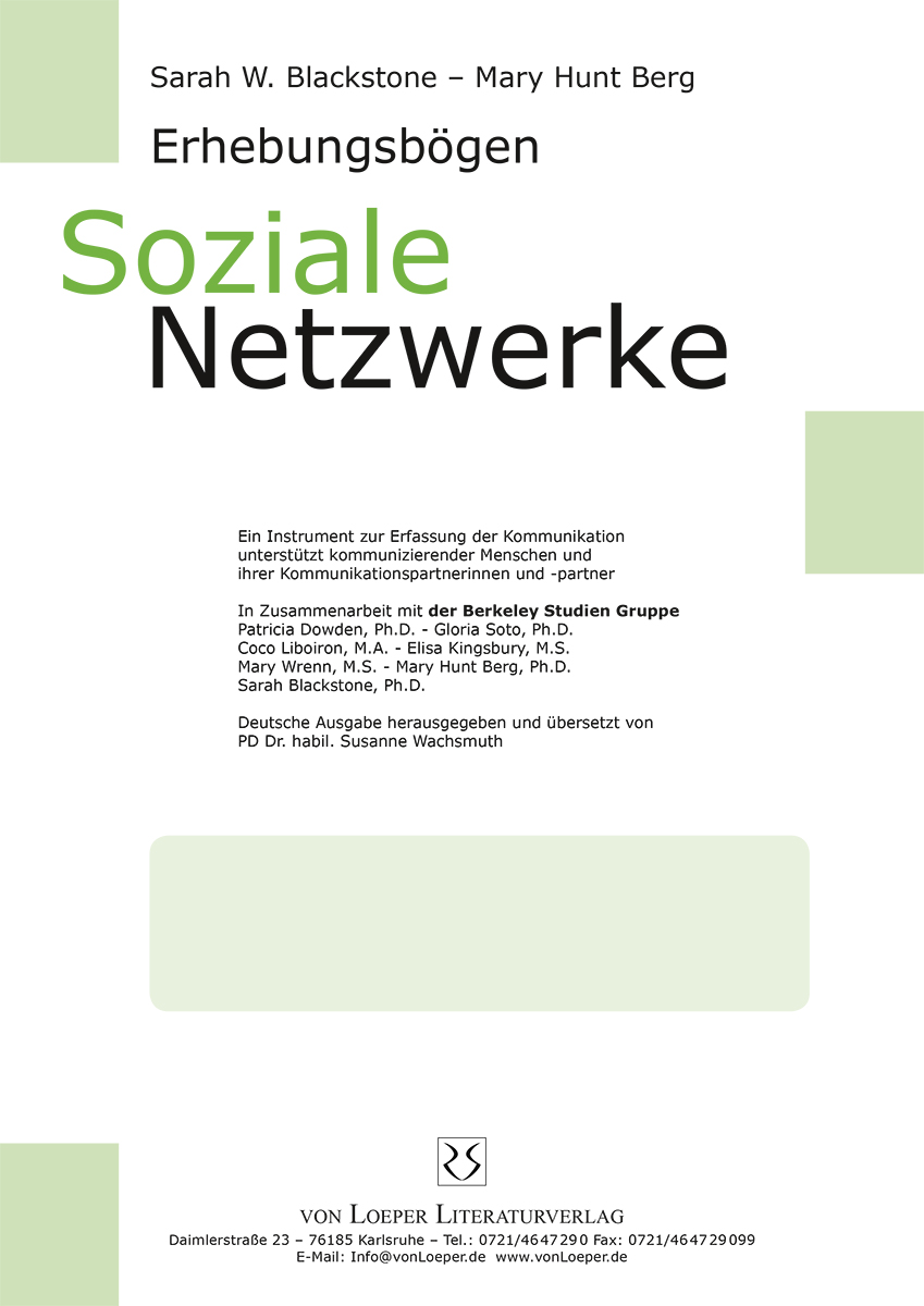 Soziale Netzwerke: Erhebungsbogen