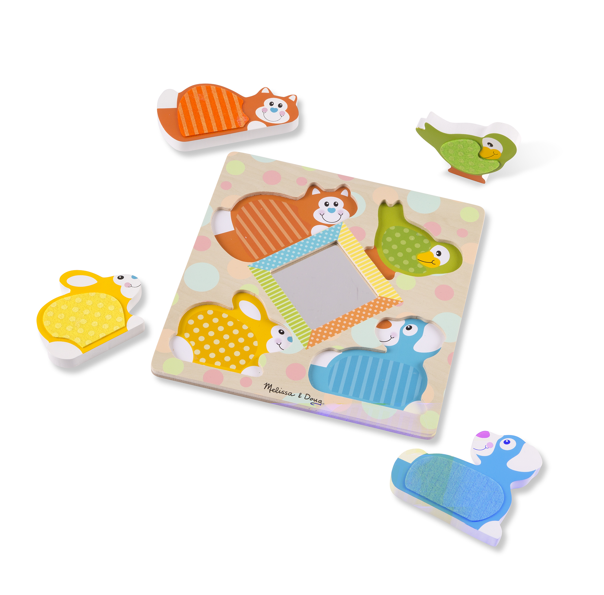 Spiegel-Puzzle Tierbabys