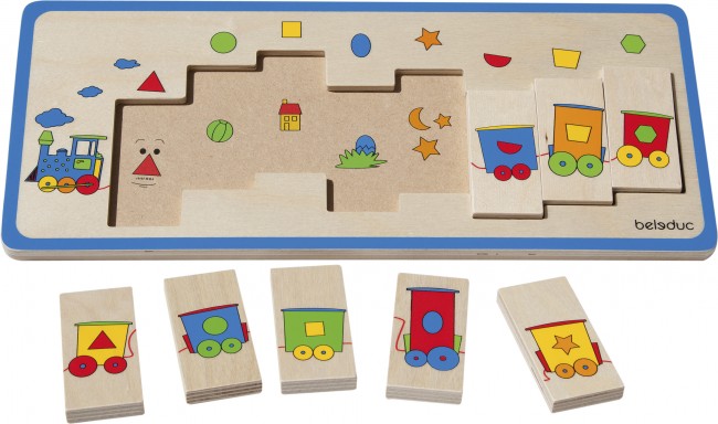 Zug der Formen - Legepuzzle