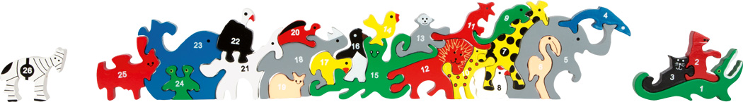 Große Tierparade - das Zahlen- und Buchstaben-Puzzle bei ARIADNE